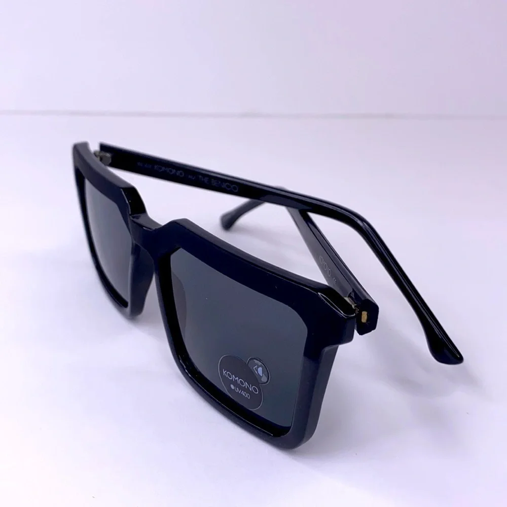 KOMONO sunglasses Benicio Black Rubber Glossy New Sunglasses